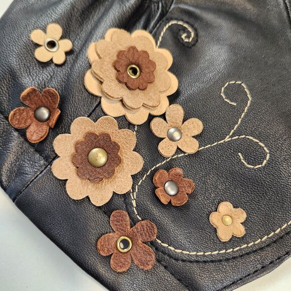 Wilsons Women's Leather & Suede Vest Whimisgoth Black Studded Biker size Large - Picture 3 of 12